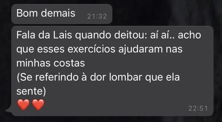 Depoimento de aluno